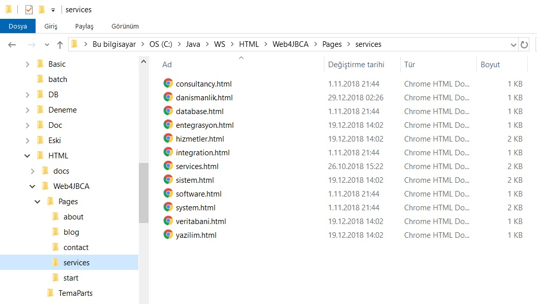 Project file structure